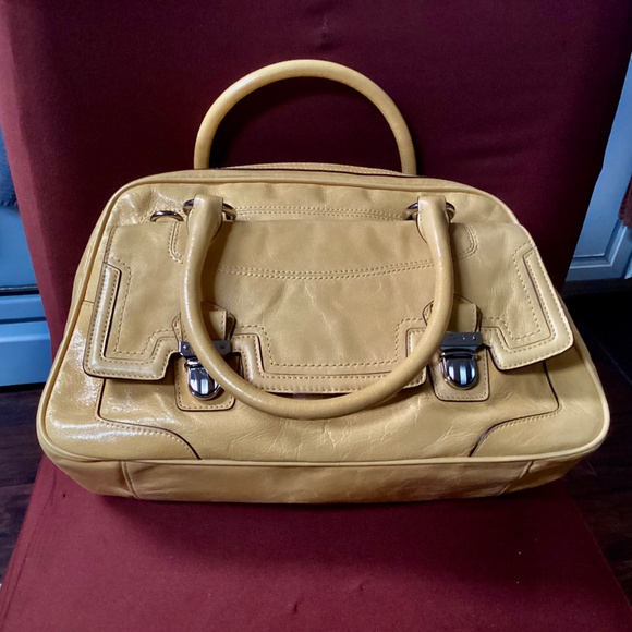 Coach Yellow Leather Poppy Satchel Handbag Shoulder Bag No. A1269-17888 - Picture 5 of 16